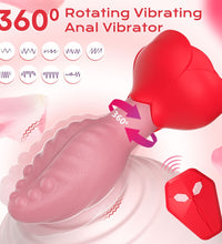 Venusfun App Controlled Rose Rotating Vibrating Butt Plug Anal Vibe Backdoor Trainer