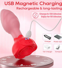 Venusfun App Controlled Rose Rotating Vibrating Butt Plug Anal Vibe Backdoor Trainer