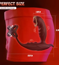 Venusfun Rotating Prostate Massager Remote Vibrating Cock Ring Perineum Support for Men