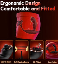Venusfun Rotating Prostate Massager Remote Vibrating Cock Ring Perineum Support for Men