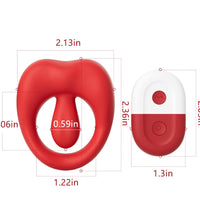 Venusfun Licking Vibrating Silicone Cock Ring With Remote Control