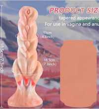 Venusfun 7.3 Inch Silicone Monster Dildo Realistic Anal G-Spot Suction Cup Toy for Couples