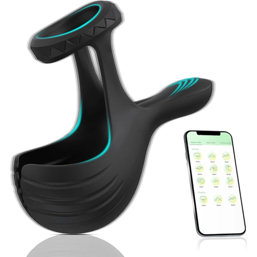 Venusfun App Controlled Anal Prostate Massager Cock Ring for Men with 9 Modes for Couples