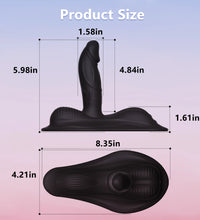 Venusfun Sit and Ride Vibrator Grinding Dildo with Remote Triple Stimulation for Women