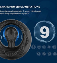 Venusfun App Controlled 2 in 1 Silicone Vibrating Cock Ring for Couples with Delay and Remote Control