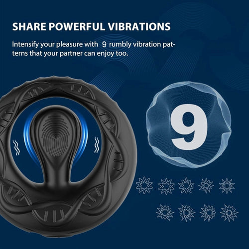 Venusfun App Controlled 2 in 1 Silicone Vibrating Cock Ring for Couples with Delay and Remote Control