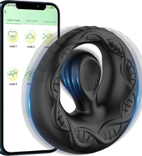 Venusfun App Controlled 2 in 1 Silicone Vibrating Cock Ring for Couples with Delay and Remote Control