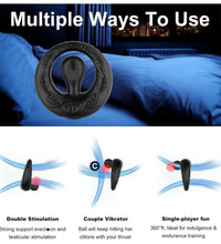 Venusfun App Controlled 2 in 1 Silicone Vibrating Cock Ring for Couples with Delay and Remote Control