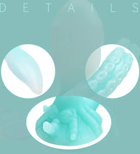 Venusfun 2 in 1 Tentacle Shape Luminous Octopus Anal Plug with Big Suction Cup for Women