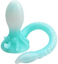 Venusfun 2 in 1 Tentacle Shape Luminous Octopus Anal Plug with Big Suction Cup for Women
