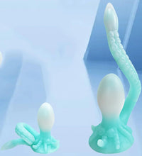 Venusfun 2 in 1 Tentacle Shape Luminous Octopus Anal Plug with Big Suction Cup for Women