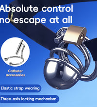 Venusfun BDSM Silver Metal Penis Chastity Cage Device