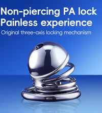 Venusfun BDSM Silver Metal Penis Chastity Cage Device