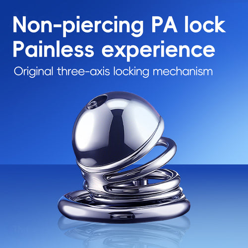 Venusfun BDSM Silver Metal Penis Chastity Cage Device