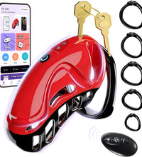 Venusfun Male Chastity Device Vibrating Cage with 10 Modes App Remote Control for  BDSM