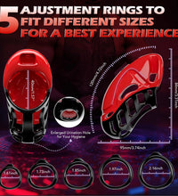 Venusfun Male Chastity Device Vibrating Cage with 10 Modes App Remote Control for  BDSM