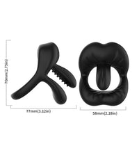 Venusfun Vibrating Cock Penis Ring with Scrotum Stretcher Male Erection Enhancer for Couples Sex Toy