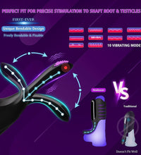 Venusfun Vibrating Penis Ring App Control Glens Trainer With 10 Vibrating Modes