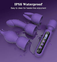 Venusfun Wand Vibrator for Women with 3 Interchangeable Heads 10 Vibration Modes and LED Display