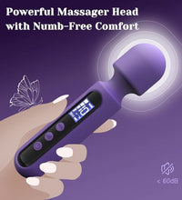 Venusfun Wand Vibrator for Women with 3 Interchangeable Heads 10 Vibration Modes and LED Display