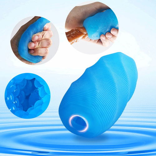 Venusfun Male Masturbator Stroker Trainer Cup Water-Wave Textured Stroker