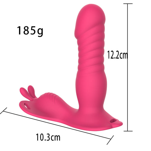 Venusfun Wearable 10 Speeds Clitoral Vibrator With Thrusting Dildo