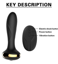 Vibrating Electroshock Prostate Massager Dildo Anal Plug