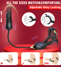 3 in 1 Vibrating Cock Ring Prostate Vibrator with Remote