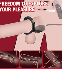 3 in 1 Vibrating Cock Ring Prostate Vibrator with Remote