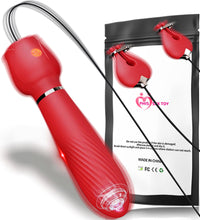 Rose Vibrator With Nipple Clamps Stimulator 2 In 1 Sex Toys For Women