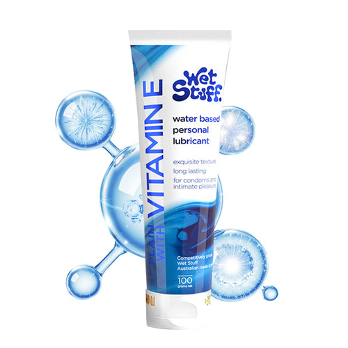 Wet Stuff Water-Based Female Lubricant Gel with Vitamin E Edible Smooth Hydration