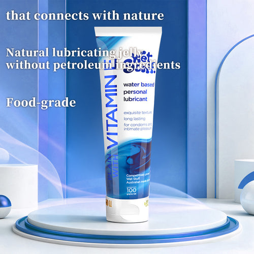 Wet Stuff Water-Based Female Lubricant Gel with Vitamin E Edible Smooth Hydration