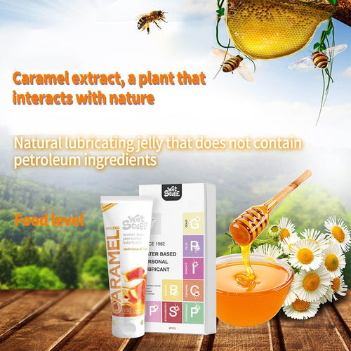Wet Stuff Fruity Caramel Flavoured Lubricant Gel for Women Edible Water Based Low Irritation
