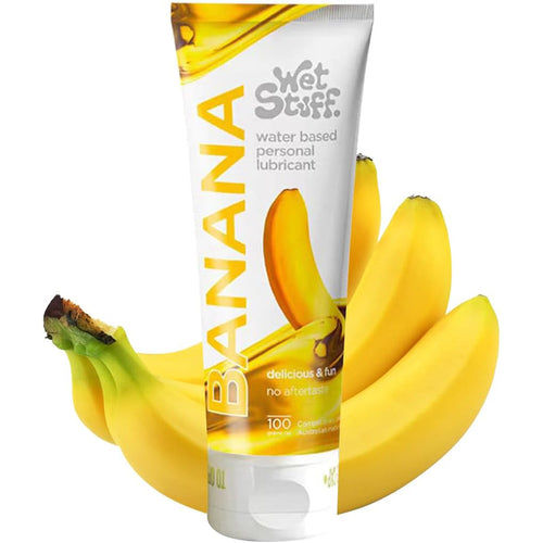 Wet Stuff Natural Banana Flavoured Lubricant Gel for Women Edible Water Based Low Irritation