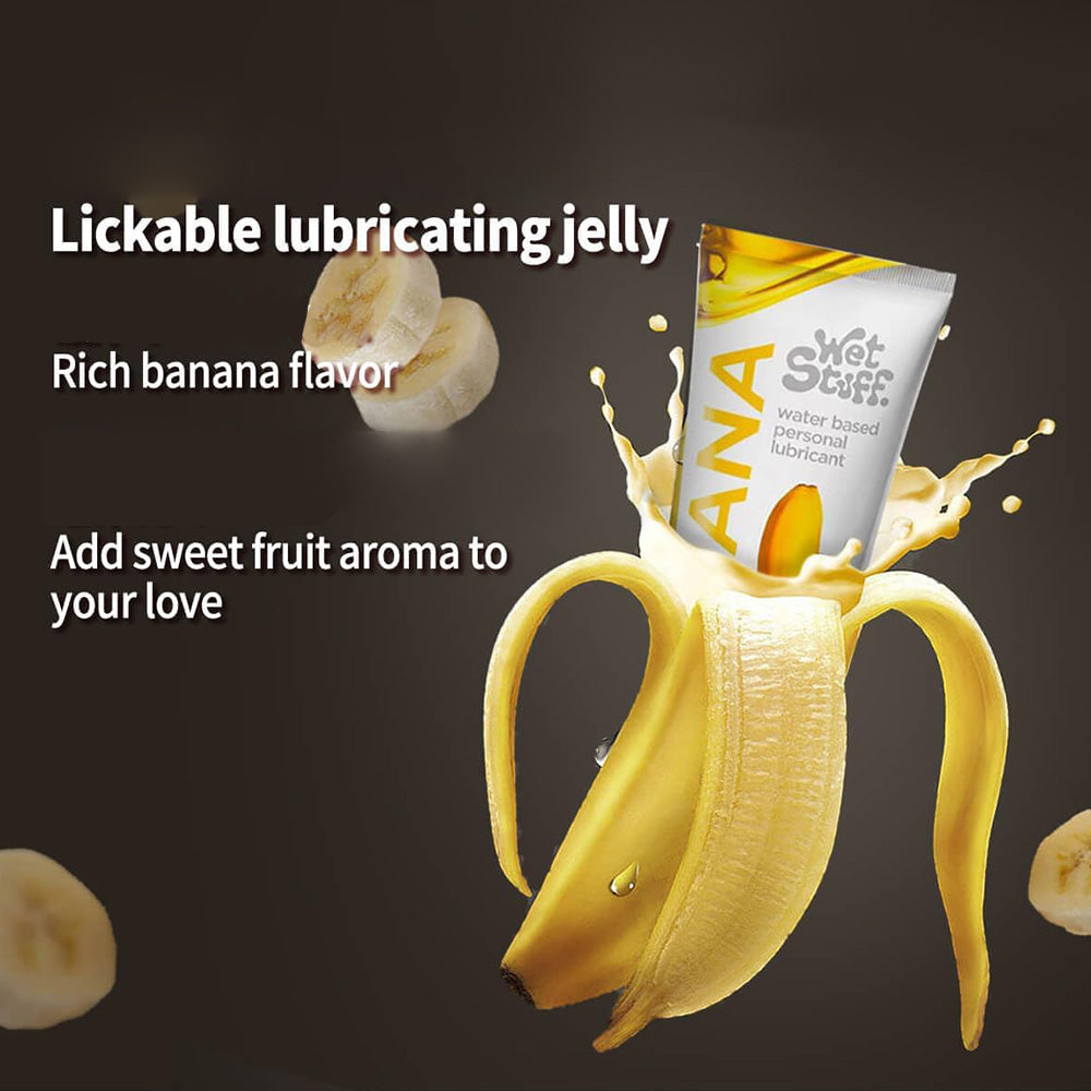 Wet Stuff Natural Banana Flavoured Lubricant Gel for Women Edible Water Based Low Irritation