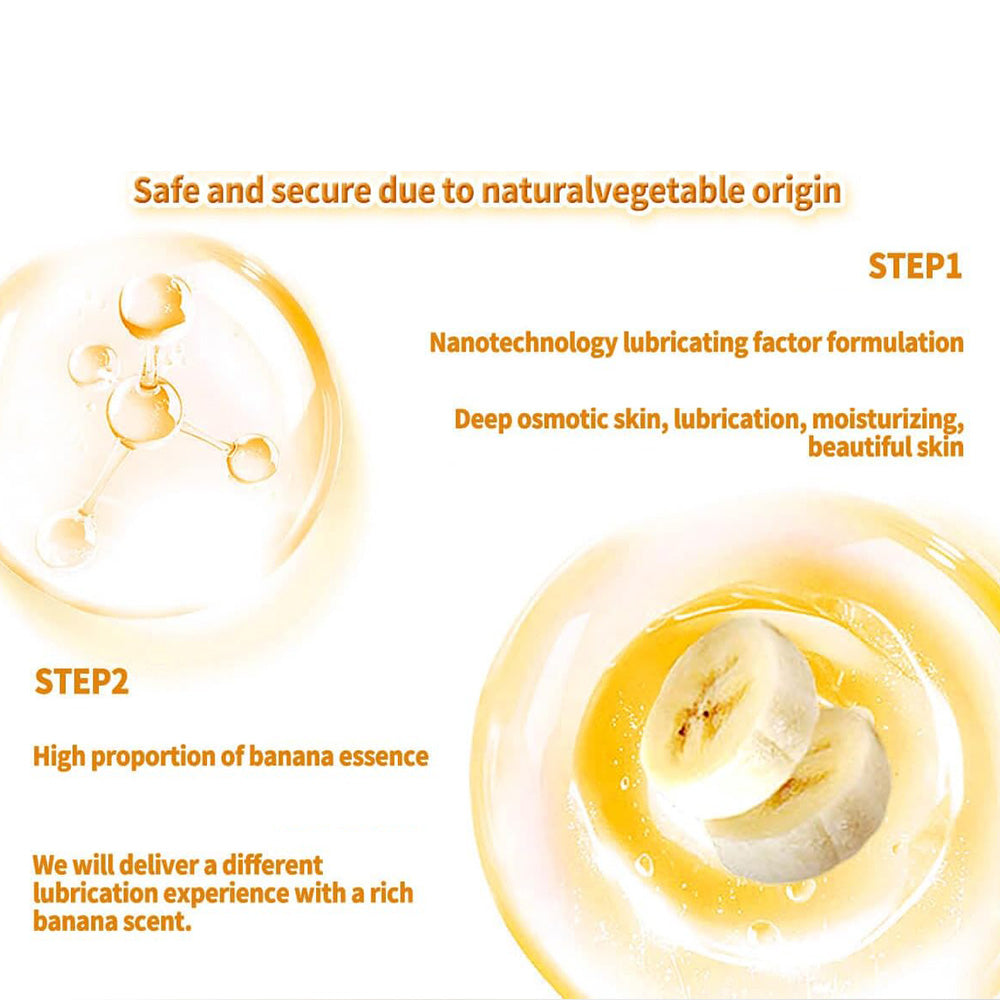 Wet Stuff Natural Banana Flavoured Lubricant Gel for Women Edible Water Based Low Irritation