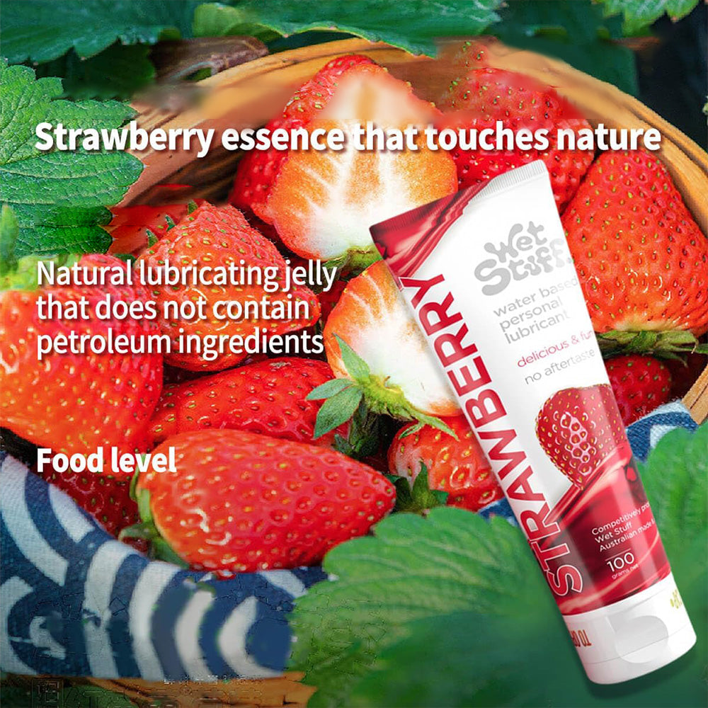 Wet Stuff Natural Strawberry Flavoured Lubricant Gel for Women Edible Water Based Low Irritation
