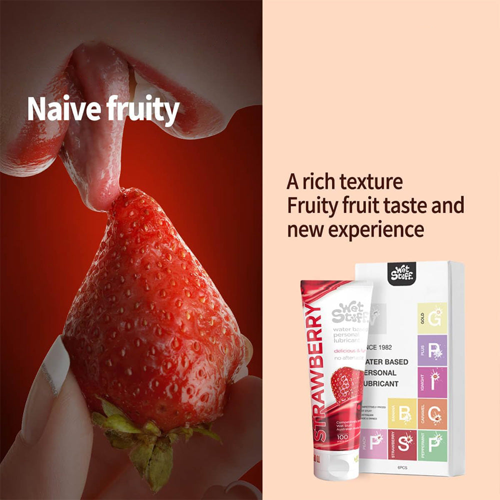 Wet Stuff Natural Strawberry Flavoured Lubricant Gel for Women Edible Water Based Low Irritation