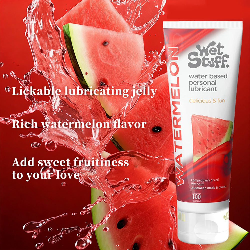 Wet Stuff Watermelon Flavoured Lubricant Gel for Women Edible Water Based Plant Based Low Irritation