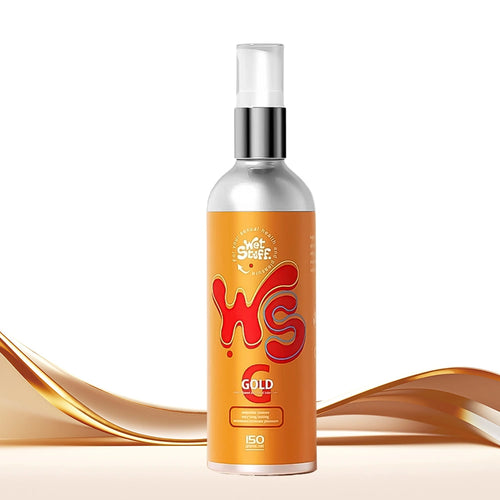 Wet Stuff Gold Edible Water Based Lubricant for Women Natural Plant Formula Gentle Warming Sensation