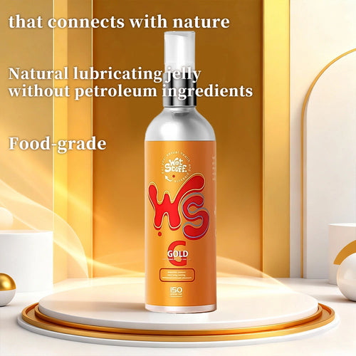 Wet Stuff Gold Edible Water Based Lubricant for Women Natural Plant Formula Gentle Warming Sensation