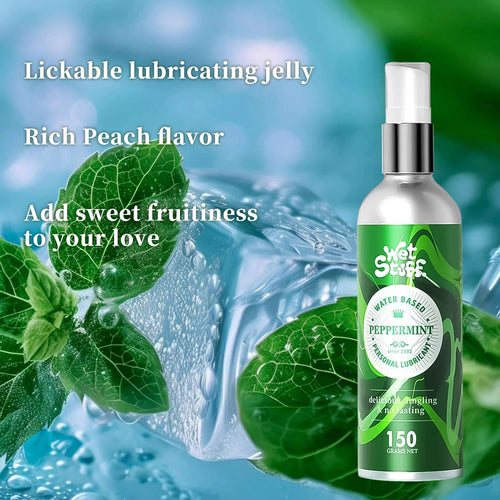 Wet Stuff Natural Peppermint Edible Lubricant for Women Water Based Gentle Intimate Gel