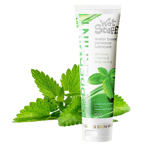 Wet Stuff Peppermint Edible Lubricant Natural Water Base Lube Cooling lubricant