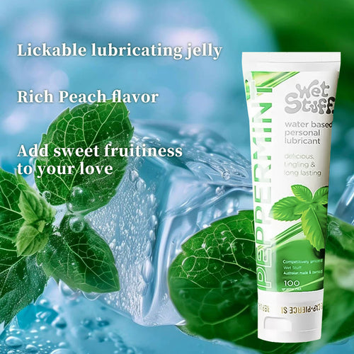 Wet Stuff Peppermint Edible Lubricant Natural Water Base Lube Cooling lubricant