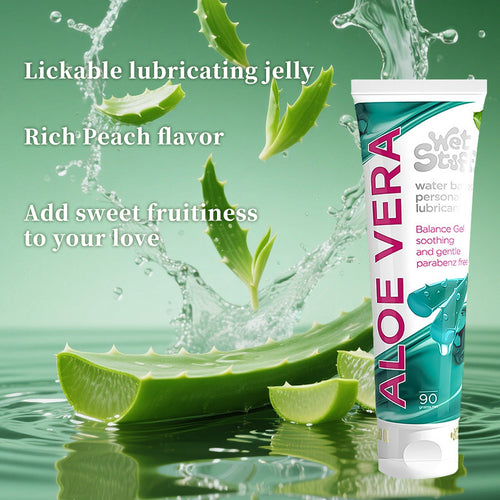 Wet Stuff Water Based Aloe Vera Lubricant No-rinse Natural Lube For Blowjob