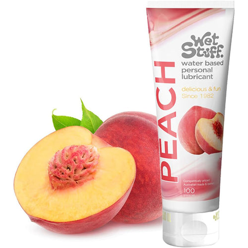 Wet Stuff Water-Based Lubricant Natural Peach Lubricating Gel Edible Lubu