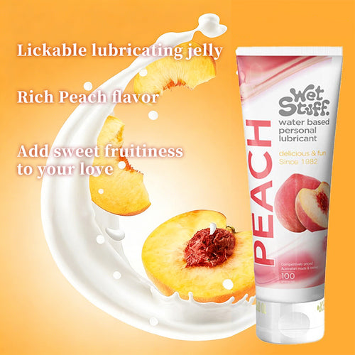 Wet Stuff Water-Based Lubricant Natural Peach Lubricating Gel Edible Lubu