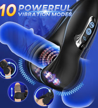 Male Handheld Masturbator Dual Head Bite Pellet Stimulation